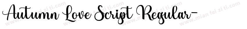 Autumn Love Script Regular字体转换